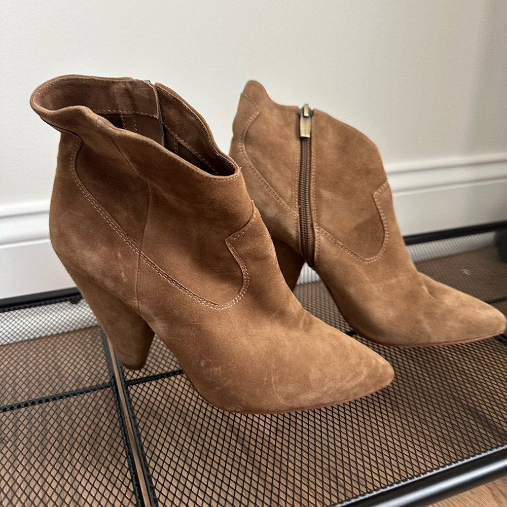 Brown Suede Ankle Boots